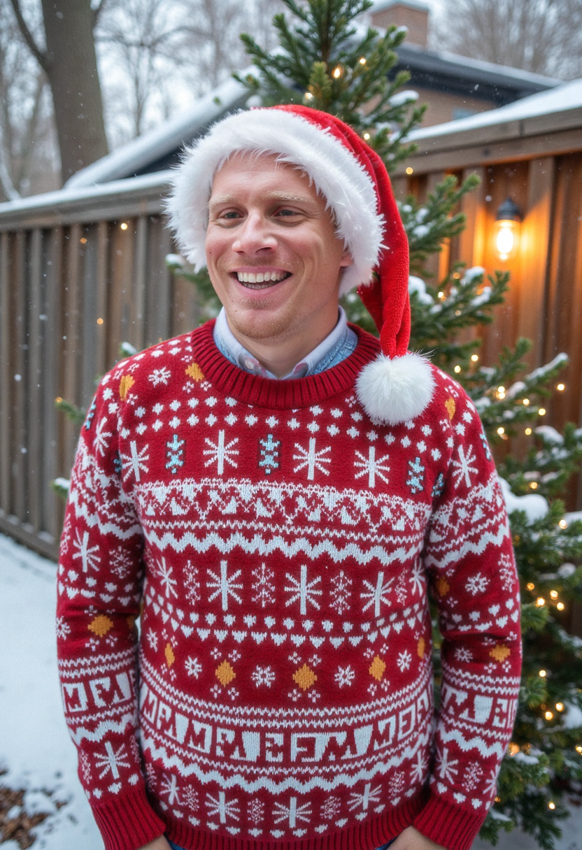 At the time, it seemed like a good idea to put the Christmas tree on the patio.